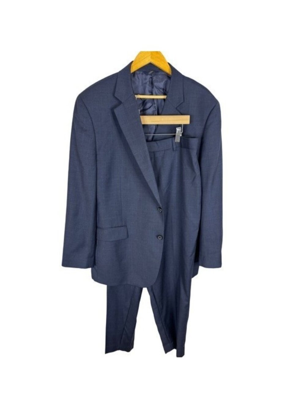 Brooks Brothers 346 Madison Fit Suit Navy Blue 48R Mens Wool 2 Piece Set